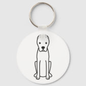 Dogo Argentino Sleutelhanger (Voorkant)
