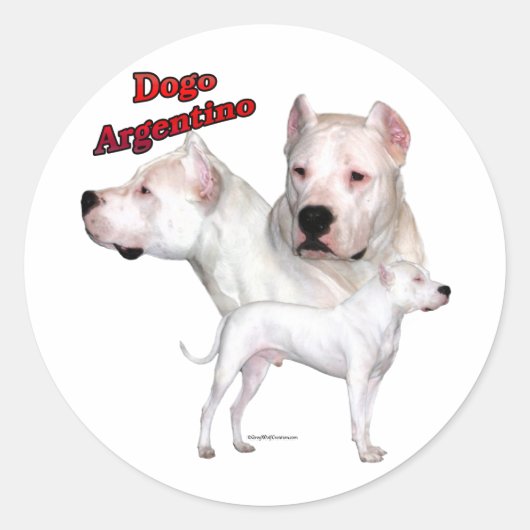 Dogo Argentino Trio 2 - Sticker (Voorkant)