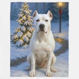 Dogo Argentino Vakantie Fleece Deken