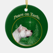 Dogo Argentino Vrede Keramisch Ornament (Voorkant)