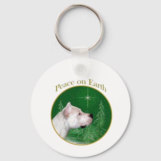 Dogo Argentino Vrede Sleutelhanger (Voorkant)