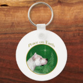 Dogo Argentino Vrede Sleutelhanger (Voorkant)