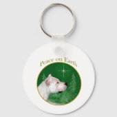 Dogo Argentino Vrede Sleutelhanger (Achterkant)