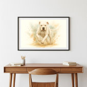 Dogo Argentino Waterverf Portret Poster