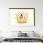Dogo Argentino Waterverf Portret Poster