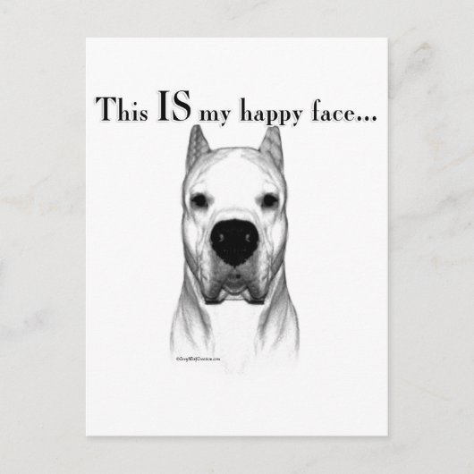 Dogo Happy Face Briefkaart (Voorkant)