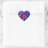Dogoplakkaten rood blauw Hart Sticker (Tas)