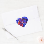 Dogoplakkaten rood blauw Hart Sticker (Envelop)