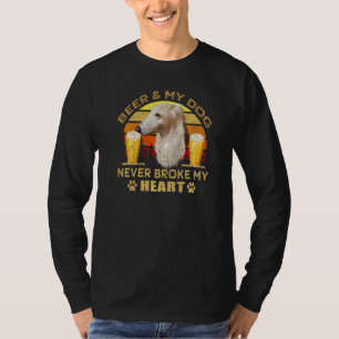 Dogs 365 Beer & Borzoi Dog Nooit mijn hart gebroke T-shirt