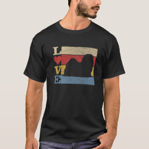Dogs 365 Dogs 365 Retro Love Lhasa Apso Dog Vintag T-shirt