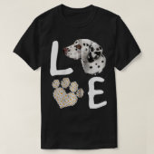 Dogs 365 Love Dalmatian Dog Paw Pet Rescue Zip T-shirt (Design voorkant)