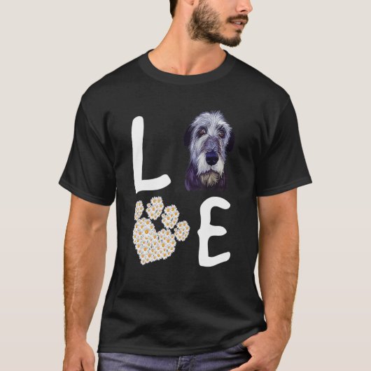 Dogs 365 Love IrishWolfhound Dog Pet Rescue T-shirt (Voorkant)