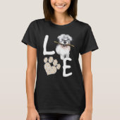 Dogs 365 Love Miniature Schnauzer Dog Paw Pet Resc T-shirt (Voorkant)