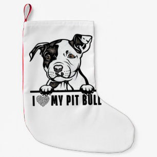 Dogs 365 Pit Bull Dog - I Love My Pet Cute PitBull Kleine Kerstsok