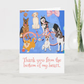 Dogs and Bikes Puppies Roze Fiets Custom Kaart (Voorkant)