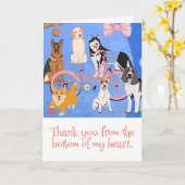 Dogs and Bikes Puppies Roze Fiets Custom Kaart (Gele Bloem)