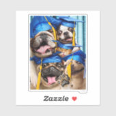 Dogs and Cat Grads in Photo Booth Sticker (Vel)