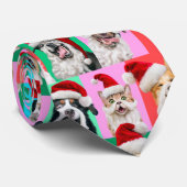 Dogs and Cats with Santa Beard Stropdas (Opgerold)