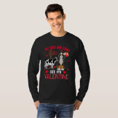 Dogs And Cows Are My Valentine Bernedoodle With Co T-shirt (Voorkant volledig)