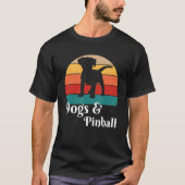 Dogs and Pinball Retro T-shirt (Voorkant)