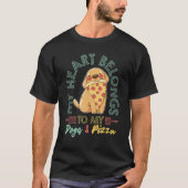 Dogs And Pizza Italian Food Pizzaholics Pizza Love T-shirt (Voorkant)