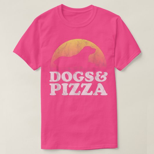 Dogs and Pizza Mens or Womens Dog  T-shirt (Design voorkant)