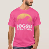 Dogs and Scuba Diving Mannen of Vrouwenhond en Scu T-shirt (Voorkant)