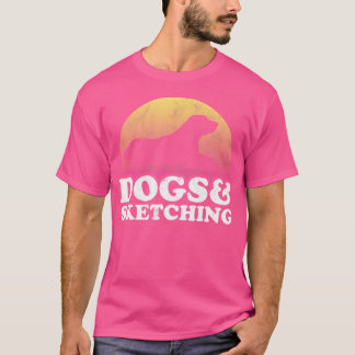 Dogs and Sketching Mannen of Vrouwenhond en -schet T-shirt