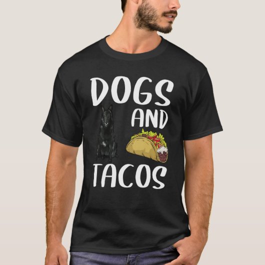 Dogs And Tacos Belgian Sheepdog Mexican Food T-shirt (Voorkant)