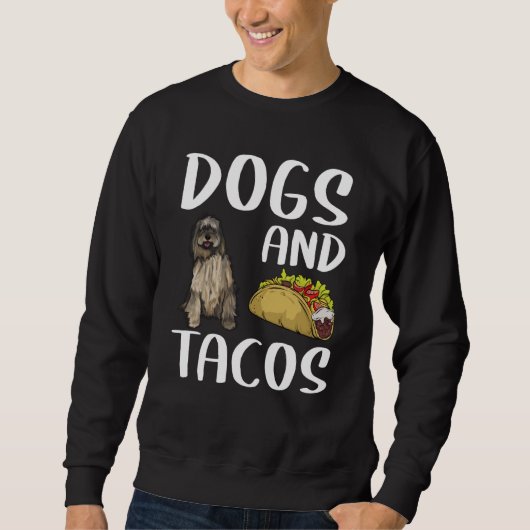 Dogs And Tacos Bergamasco Sheepdog Mexican Food Trui (Voorkant)