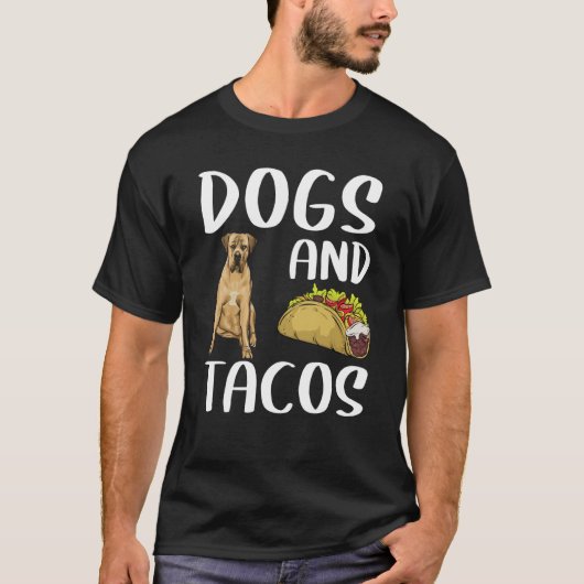 Dogs And Tacos Boerboel Mexican Food T-shirt (Voorkant)