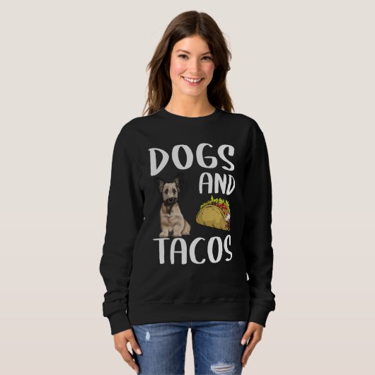 Dogs And Tacos Skye Terrier Mexican Food Trui (Voorkant volledig)