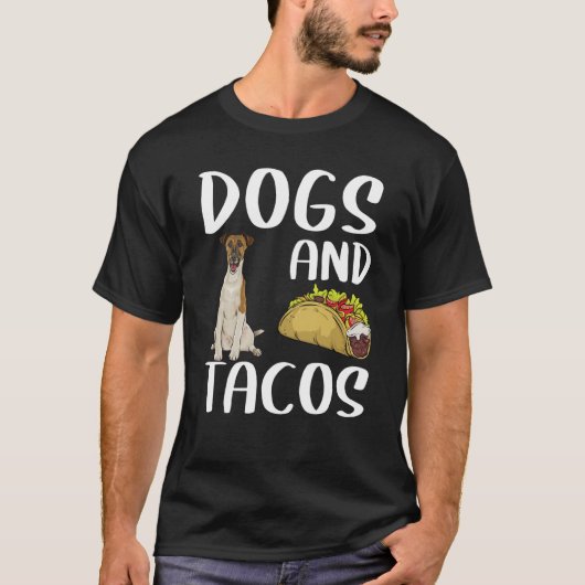 Dogs And Tacos Smooth Fox Terrier Mexican Food T-shirt (Voorkant)