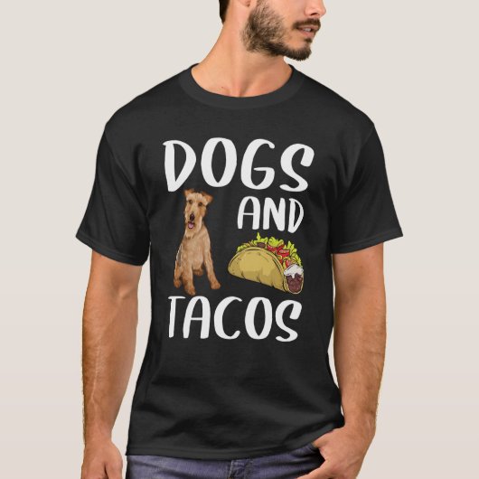 Dogs And Tacos Welsh Terrier Mexican Food T-shirt (Voorkant)