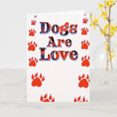 Dogs Are Love New Puppy Welcome Adoption Kaart (Gele Bloem)