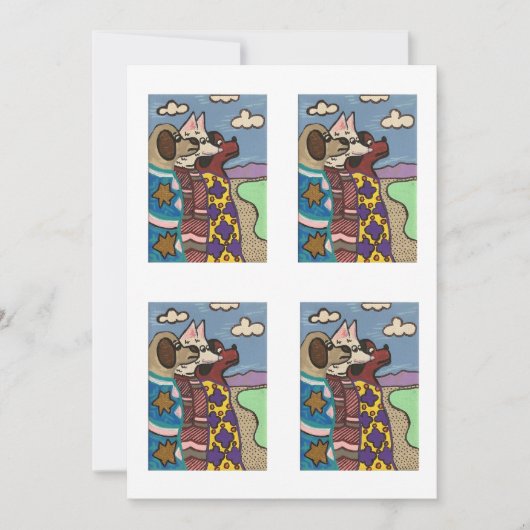 Dogs at Salt Lake, Feestdagenkaart (Voorkant)