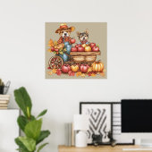 Dog's Autumn Applecart Poster (Thuiskantoor)