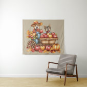 Dog's Autumn Applecart Tapestry Wandkleed (In Situ (horizontaal))