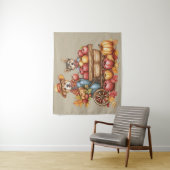 Dog's Autumn Applecart Tapestry Wandkleed (In situ)