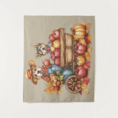 Dog's Autumn Applecart Tapestry Wandkleed (Voorkant)