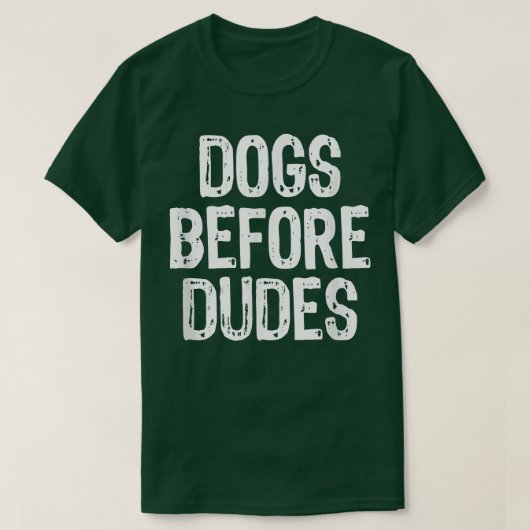 Dogs Before Dudes Christmas T-shirt (Design voorkant)