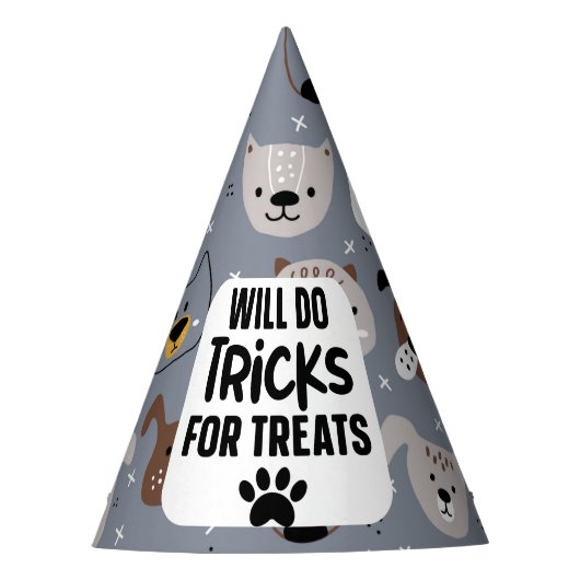 Dog's Birthday Party Funny Cute Feesthoedjes (Voorkant)