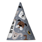 Dog's Birthday Party Funny Cute Feesthoedjes (Rechts)