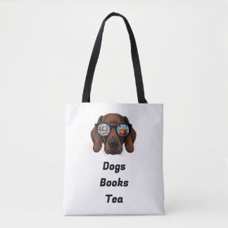 Dogs Books Tea Tote Bag