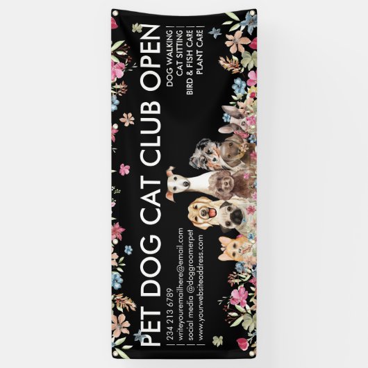 Dogs Briet Cute Puppies Floral Spandoek (Verticaal)