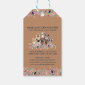 Dogs Briet Veterinary Pet Sitter canine Cadeaulabel (Achterkant)