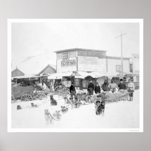 Dogs Carrying Food Alaska 1924 Poster