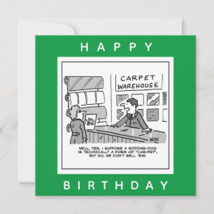 Dogs Cartoon wordt niet verkocht in tapijtschoenen Kaart