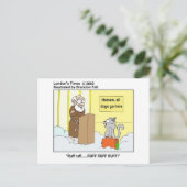 Dogs Cats & Heaven Funny Cartoon Gifts & T - shirt Briefkaart (Staand voorkant)