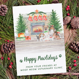 Dogs Cats Puppies Kittens Pet Business Kerstmis Feestdagenkaart